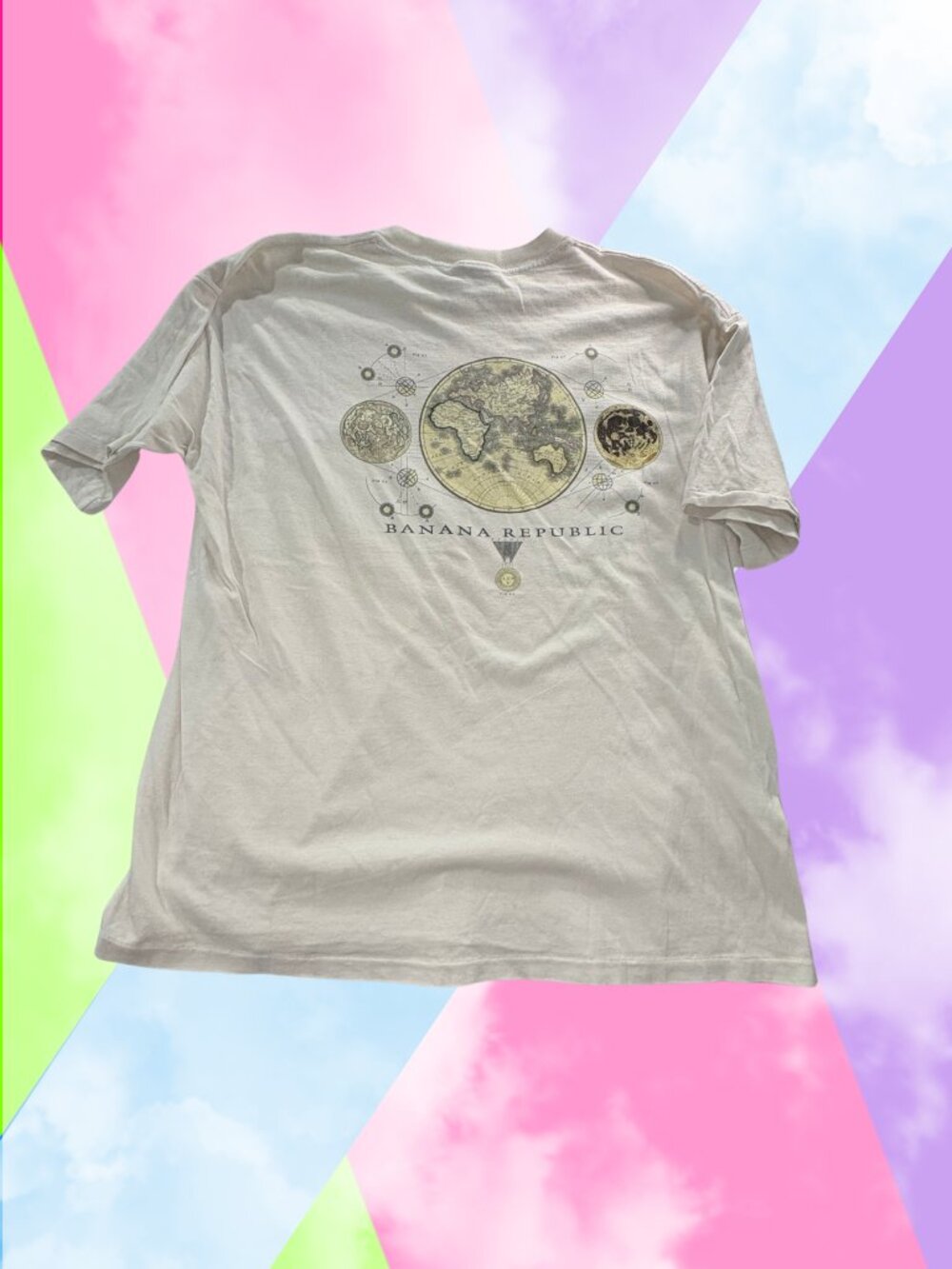1990s Banana Republic Map Pocket T shirt Vintage